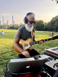 Omar Sanchez Vian performing live in Central Park New York City